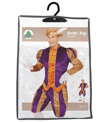 DISFRAZ DE PAJE MORADO ADULTO