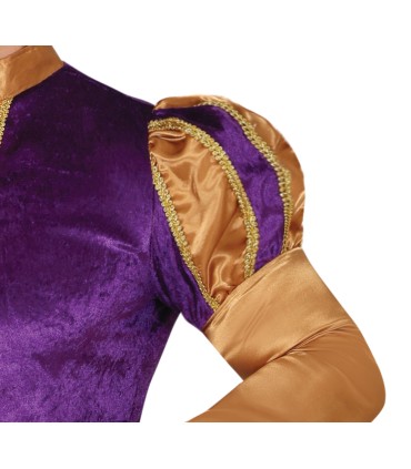 DISFRAZ DE PAJE MORADO ADULTO