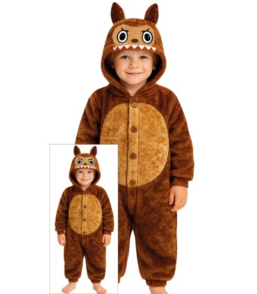 DISFRAZ DE MONSTRUO MARRON INFANTIL