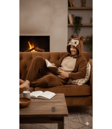 DISFRAZ DE LABUBU MARRON HOMBRE T-L