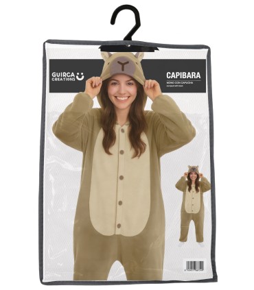 DISFRAZ DE CAPIBARA PIJAMA MUJER T-L