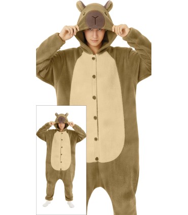 DISFRAZ DE CAPIBARA PIJAMA HOMBRE T-L