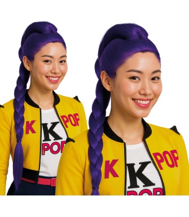 PELUCA K-POP MORADA ADULTA