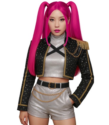 PELUCA K-POP ROSA ADULTA
