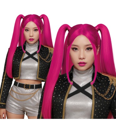 PELUCA K-POP ROSA ADULTA