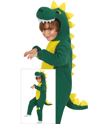 DISFRAZ DE DINOSAURIO VERDE INFANTIL
