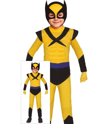 DISFRAZ DE HEROE AMARILLO INFANTIL