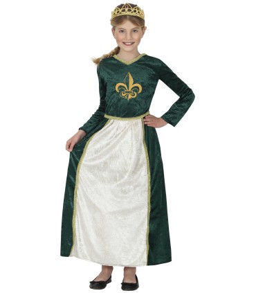 DISFRAZ DE REINA MEDIEVAL INFANTIL