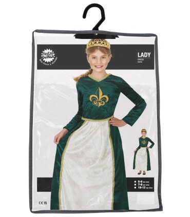 DISFRAZ DE REINA MEDIEVAL INFANTIL