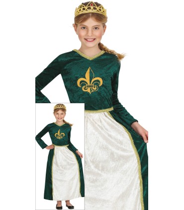 DISFRAZ DE REINA MEDIEVAL INFANTIL