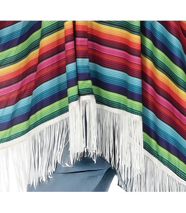 PONCHO MEXICANO MULTICOLOR ADULTO