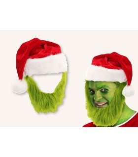 GORRO CON BARBA GRINCH ADULTO