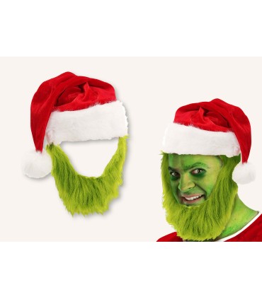 GORRO CON BARBA GRINCH ADULTO