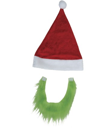 GORRO CON BARBA GRINCH ADULTO