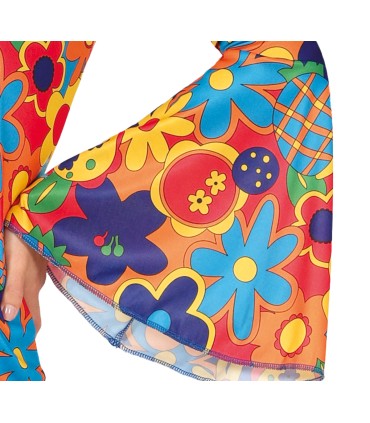 DISFRAZ DE HIPPIE FLOWER ADULTA