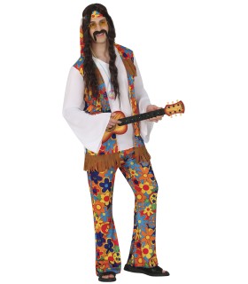 DISFRAZ DE HIPPIE FLOWER ADULTO