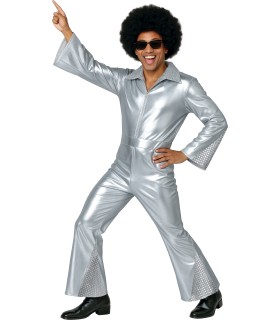 DISFRAZ DE DISCO PLATA ADULTO