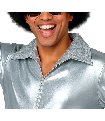 DISFRAZ DE DISCO PLATA ADULTO