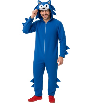 DISFRAZ DE ERIZO AZUL ADULTO T-L