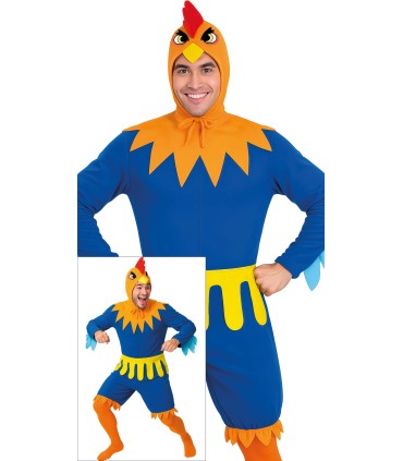 DISFRAZ DE GALLO AZUL ADULTO