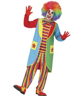 DISFRAZ DE PAYASO MULTICOLOR ADULTO