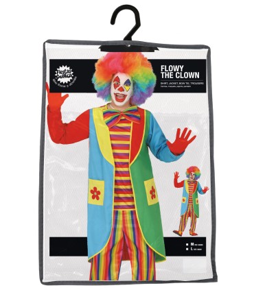 DISFRAZ DE PAYASO MULTICOLOR ADULTO
