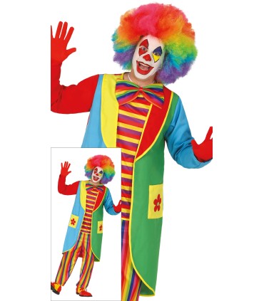 DISFRAZ DE PAYASO MULTICOLOR ADULTO