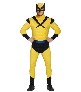 DISFRAZ DE SUPER HEROE AMARILLO ADULTO