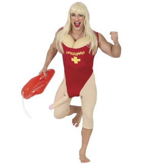 DISFRAZ DE SALVAVIDAS CON PENE ADULTO