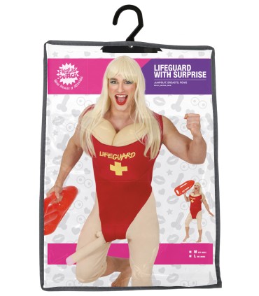 DISFRAZ DE SALVAVIDAS CON PENE ADULTO