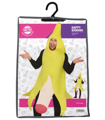 DISFRAZ DE BANANA FELIZ ADULTO T-L