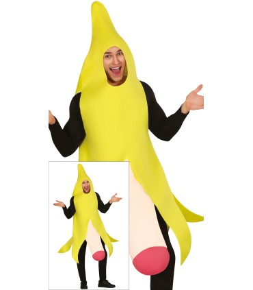 DISFRAZ DE BANANA FELIZ ADULTO T-L