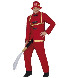 DISFRAZ DE BOMBERO CON "MANGUERA" ADULTO
