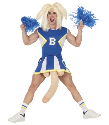 DISFRAZ DE CHEERLEADER AZUL ADULTO