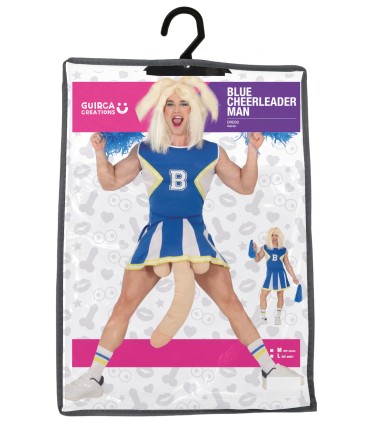 DISFRAZ DE CHEERLEADER AZUL ADULTO