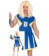 DISFRAZ DE CHEERLEADER AZUL ADULTO