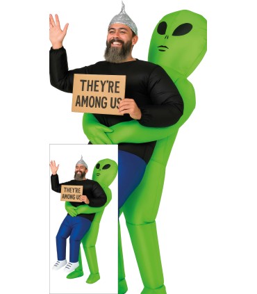DISFRAZ ALIEN COGIDO ADULTO T-L