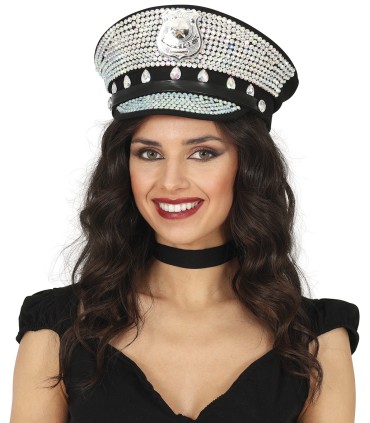 GORRA POLICIA CON BRILLANTES