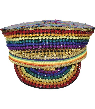 GORRA POLICIA MULTICOLOR PEDRERIA