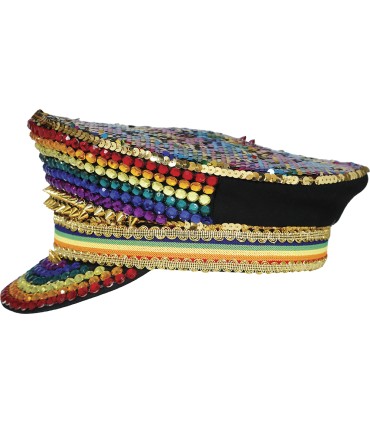 GORRA POLICIA MULTICOLOR PEDRERIA