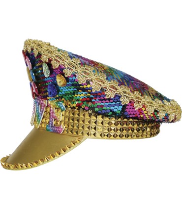 GORRA POLICIA ORO LOVE PEDRERIA