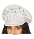 GORRA POLICIA PLATA BRIDE PEDRERIA