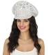 GORRA POLICIA PLATA BRIDE PEDRERIA