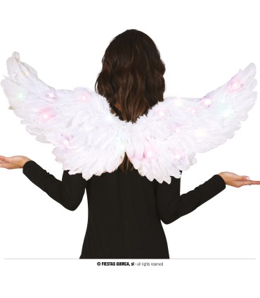 ALAS PLUMAS BLANCA CON LUZ