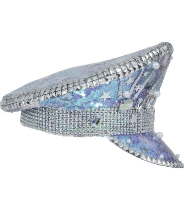 GORRA POLICIA AZUL CON PERLAS