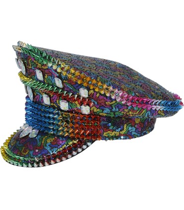 GORRA POLICIA MULTICOLOR TACHUELAS