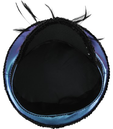 GORRA POLICIA MORADO CON PLUMAS