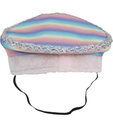 GORRA POLICIA MULTICOLOR CON CINTA ROSA