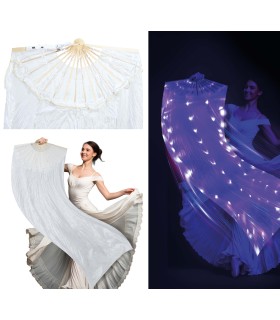 ABANICO BLANCO CON LEDS MULTIFUNCION