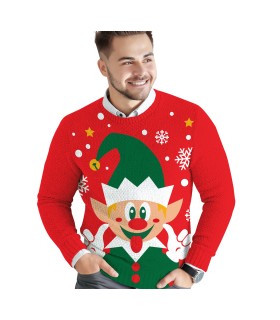 Jersey navidad elfo, adulto
